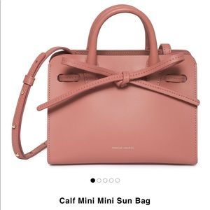 mansur gavriel mini mini sun bag blush